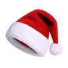 Chapeau de père noël avec pompon en peluche doux et pelucheux, réutilisable, pour adultes et enfants, pour toute la famille, festif, rouge et blanc, accessoire de Costume de fête