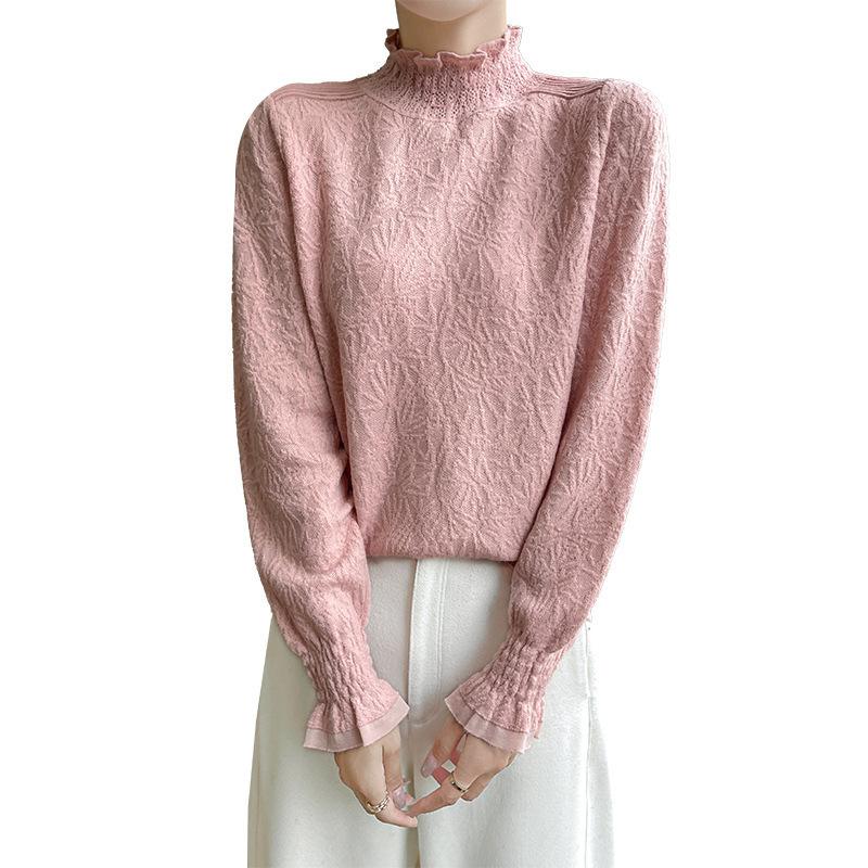 Women S Loose Half Turtleneck Long Sleeve Knit Sweater Base Layer