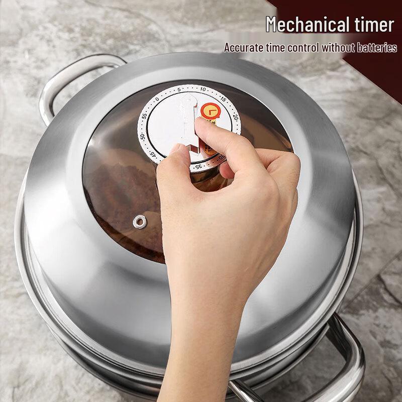 Sikang Edelstahl Timer Doppelschicht Dampfgarer