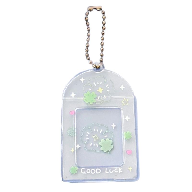 

Photocard Holder Keychain ID Badge Holder with Keychain Student Bus Card Pendant Keychain for School,Office,Travel