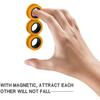 PIMPIMSKY Magnetické dekompresní hračky Hand Spinner Fingears Antistresové kroužky Prstýnek Dekompresní hračky-Žlutá