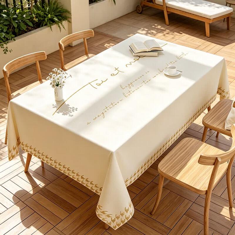 Light Luxury PVC Waterproof Rectangular Tablecloth