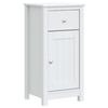 BERG Bathroom Cabinet White 40 x 34 x 80 cm Solid Pine Wood