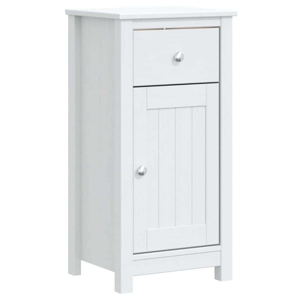 BERG Bathroom Cabinet White 40 x 34 x 80 cm Solid Pine Wood