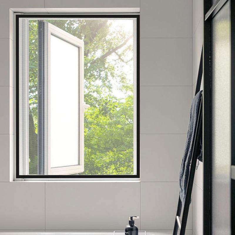 Okno antykomarowe, siatka okienna z zamkiem błyskawicznym, samoprzylepna siatka okienna na komary, niewidoczna, antykomarowa