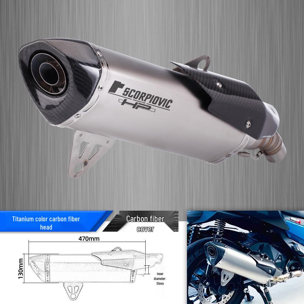 Carbon Fiber Tail Section Exhaust for BMW C400X/C400GT Motorcycle