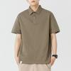 Heavy Polo Shirt Short-sleeved Men's Summer New Lapel Solid Color T-shirt Loose Top