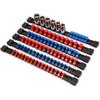 6Pcs ABS Socket Wrenchs Holder Adjustable Finisher 1/4 3/8 1/2 Storage Mountable Sliding Stand Sleeve Holder Rail Rack