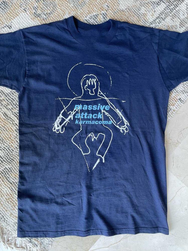 

Massive Attack Karmacoma Short Sleeve Navy All Size Shirt AE206 Unisex T-Shirt L