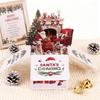 Christmas 3D Pop Up Greeting Card Santa's Coming Holiday Gift Card for Women Men Kids Husband Wife Mom Dad Daughter