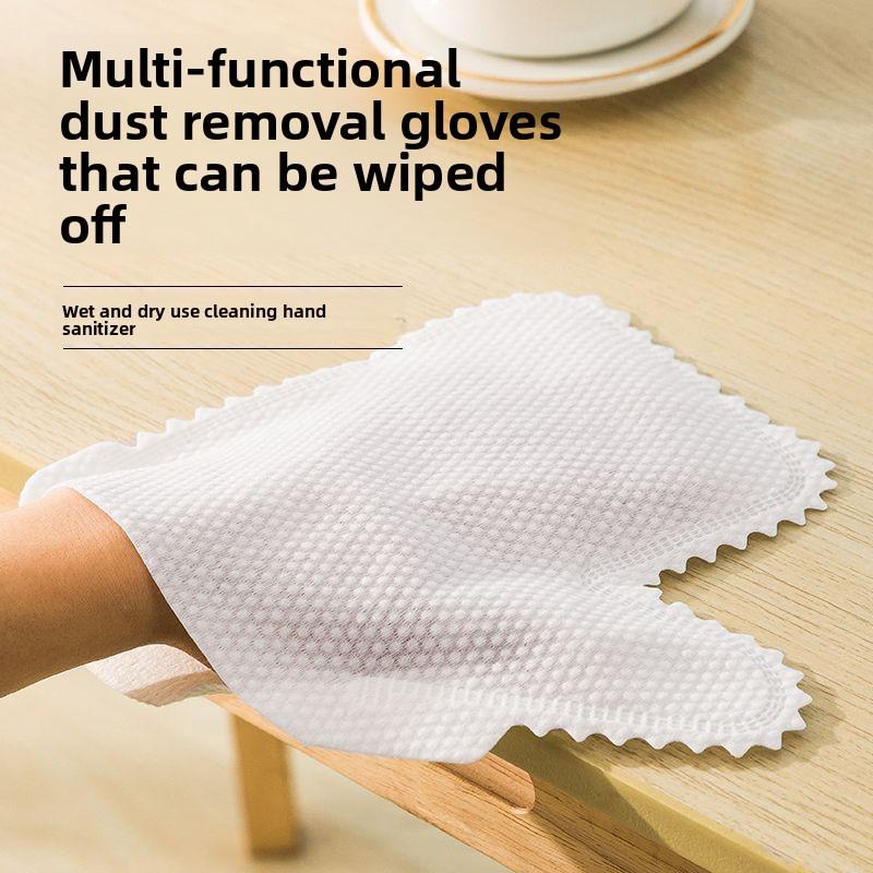 10Pcs Rag Gloves Window Groove Gap Cleaning Artifact Non-disposable housework dust removal gloves cleaning rag