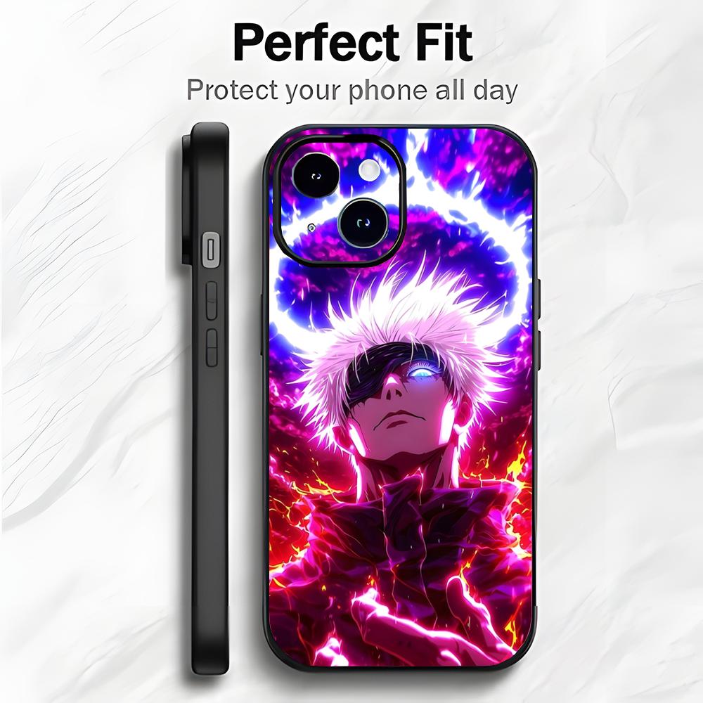 Cool Powerful Anime G-Gojo Satoru Phone Case Phone Case Soft Packaging Lightweight For iPhone17 16 15 14 13ProMax