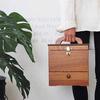Cosmetic Box Cosmetic Case Makeup Box Makeup Storage Makeup Box Wooden Cosmetic Storage Stylish Cute Mirror Celebration Gift Present Gift