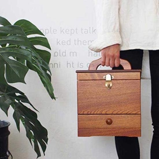 Cosmetic box cosmetic case makeup box makeup storage makeup box wooden cosmetic storage stylish cute mirror celebration gift present gift