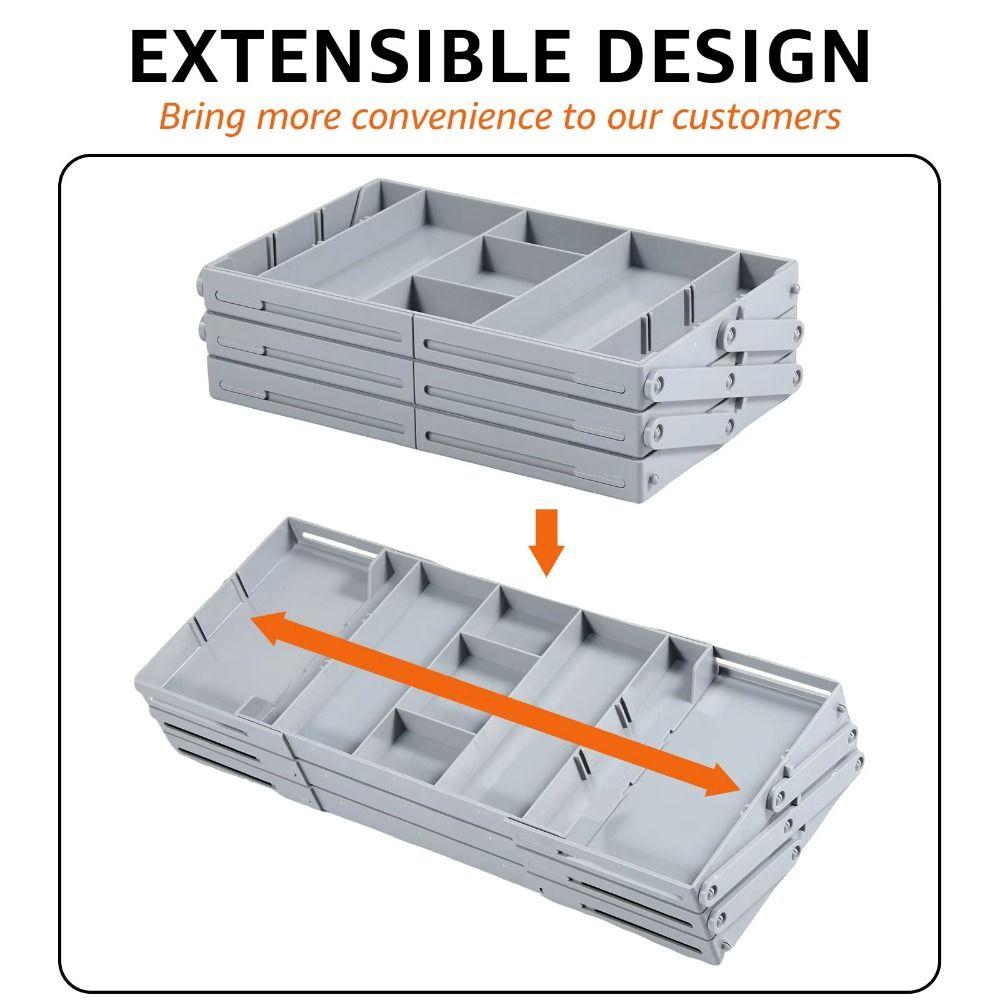 Adjustable Expandable Storage Tray 2/3 Tier Flatware Storage Divider Cosmetics Utensils