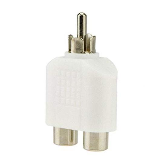 Origin Connector Splitter Composite Splitter Hybrid Video and Audio to RCA Video Terminal RCA21SET3 RCA/Pin 2-Way Adapter, 3-Color Plug, (Male)