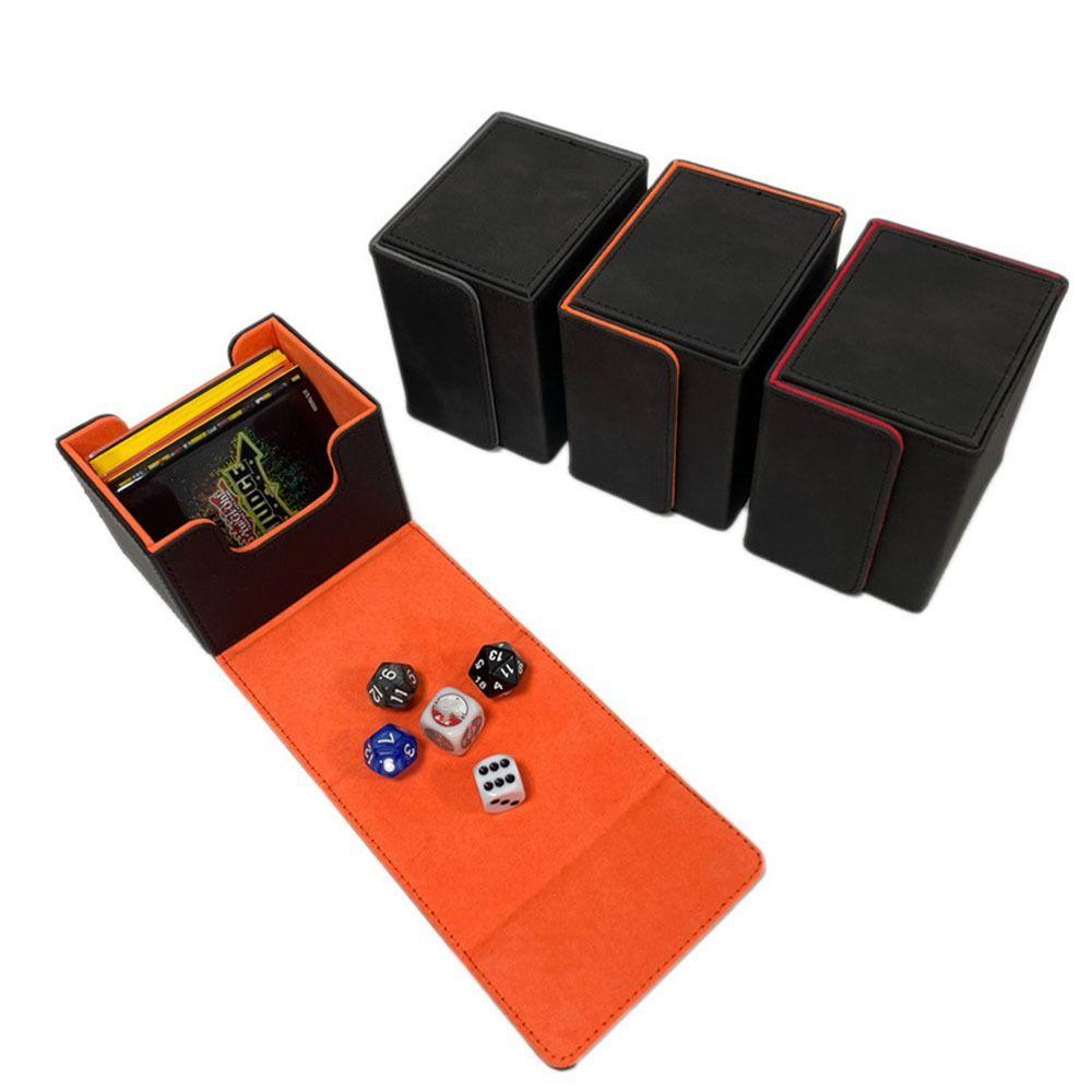 PU Trading Card Deck Box Large Capacity Deck Storage Box Collectible Game Card