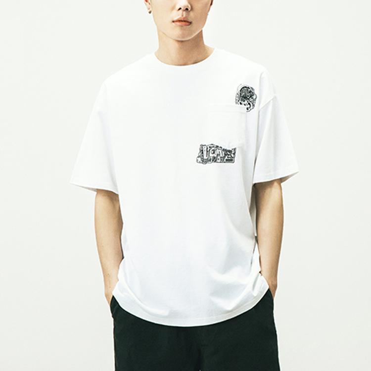 Vans X Duyanaizi Collaboration Fun Pattern Casual Round Neck Short Sleeve T-Shirt Unisex Tops White VN0A5F43WHT