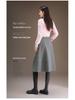 2025 Winter Slimming A-Line Wool Skirt: Mid-Length, Hip-Covering, Stylish & Comfortable Drape