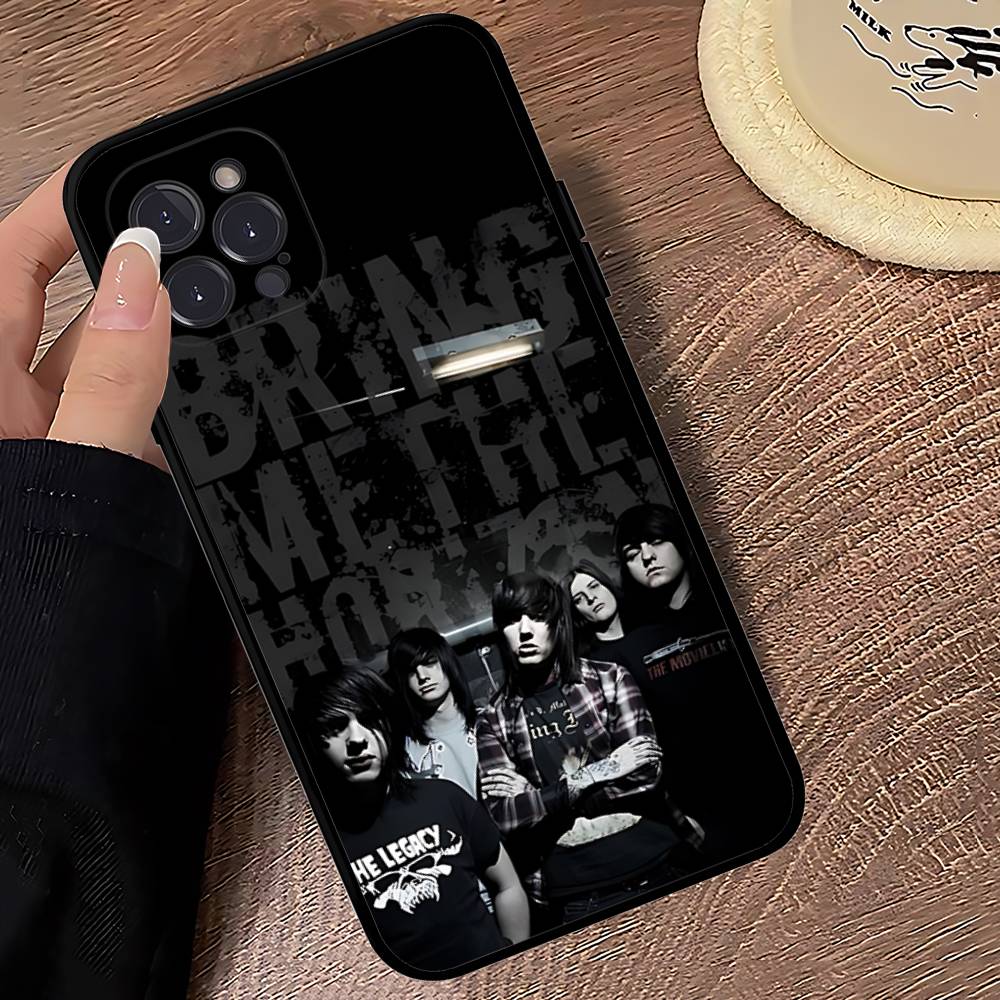 Rock Band B-Bring M-Me The H-Horizon Custodia per Telefono Per IPhone 17 16 15 14 13 12 11 Pro Max Plus Mini Cover Morbida Nera