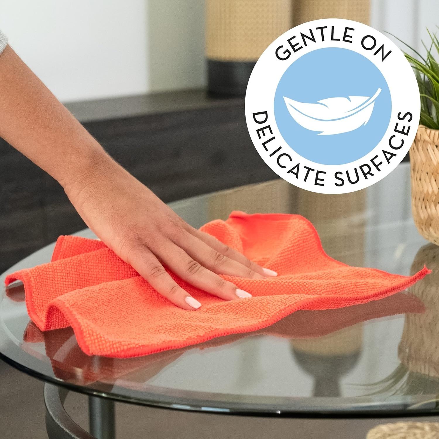 

Ultra-Absorbent Quick-Dry Microfiber Cleaning Cloths Anti-Fade Reusable Towels for Living Room Dusting And Cleaning