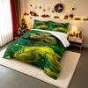 Duvet Cover Set Neymar Brazil Green Yellow Abstract Art 3 Piece Bedding for Adult Fan Gift