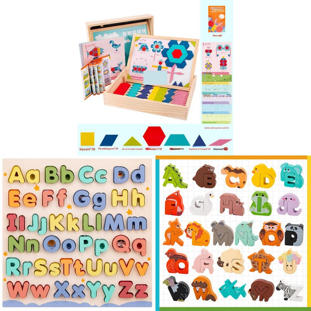Childrens Wooden Alphabet Puzzle Toy With Recording Function For Early Learning And Brain Development