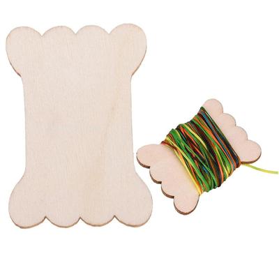 10Pcs Embroidery Thread Winders Wood Thread Holder Embroidery Thread Bobbin for Sewing Embroidery Thread Storage Winder