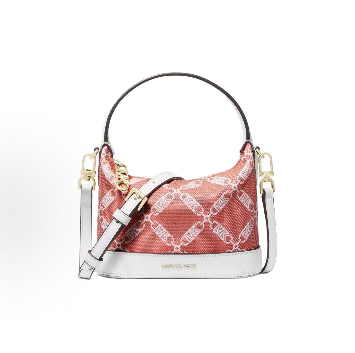 Michael Kors Mk Wythe Zipper Closure Adjustable Shoulder Strap Fabric And Leather Tote Shoulder Crossbody Bag Small Women Bags 32S4GWGC5J-886 Basic Set (Bag+Dust Bag)
