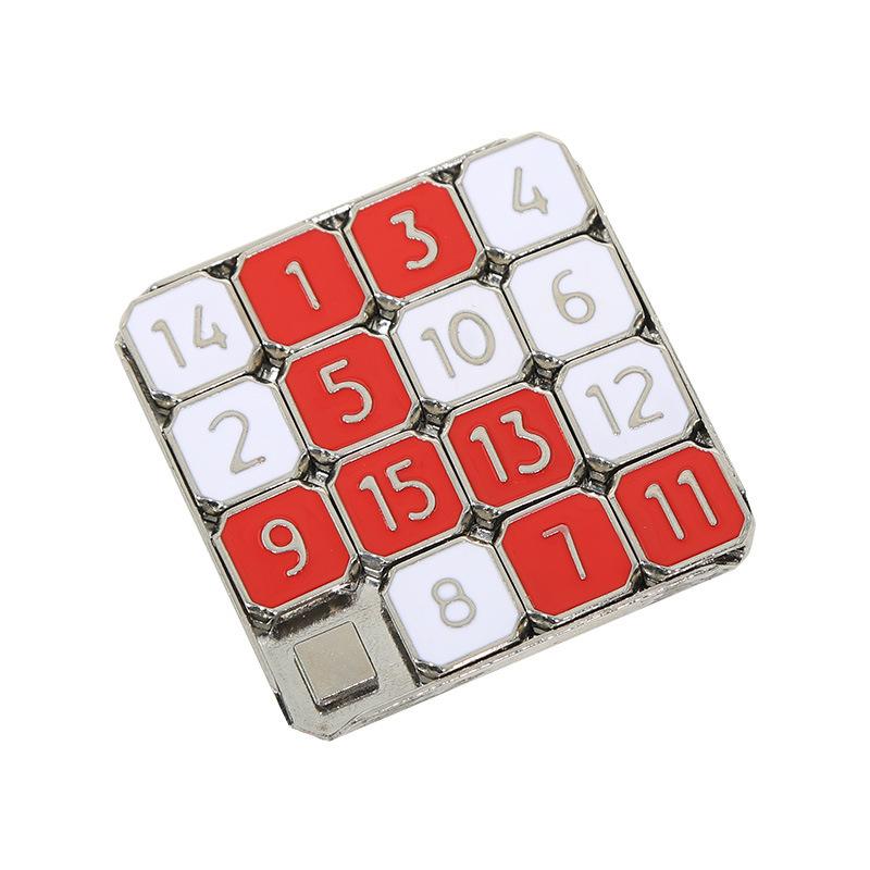 Classic Metal Number Sliding Puzzle Brain Teaser Toy Kids Educational Jigsaw Game Stress Relief Kindergarten School Gift