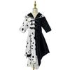 101 Dalmatians Cruella De Vil Black & White Spotted Dress Costume for Stage Performance