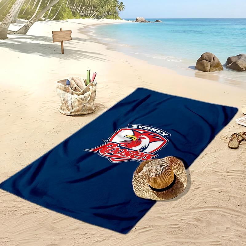 Sydney Roosters Print Beach Towel Soft Portable Quick?dry Towel For Pool Summer Vacation Outdoor Sport