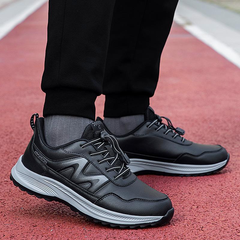 

Осень новый 2024 обувь для пожилых кожаная поверхность модный тренд родители среднего и пожилого возраста легкие нескользящие большие размеры спортивная обувь 36