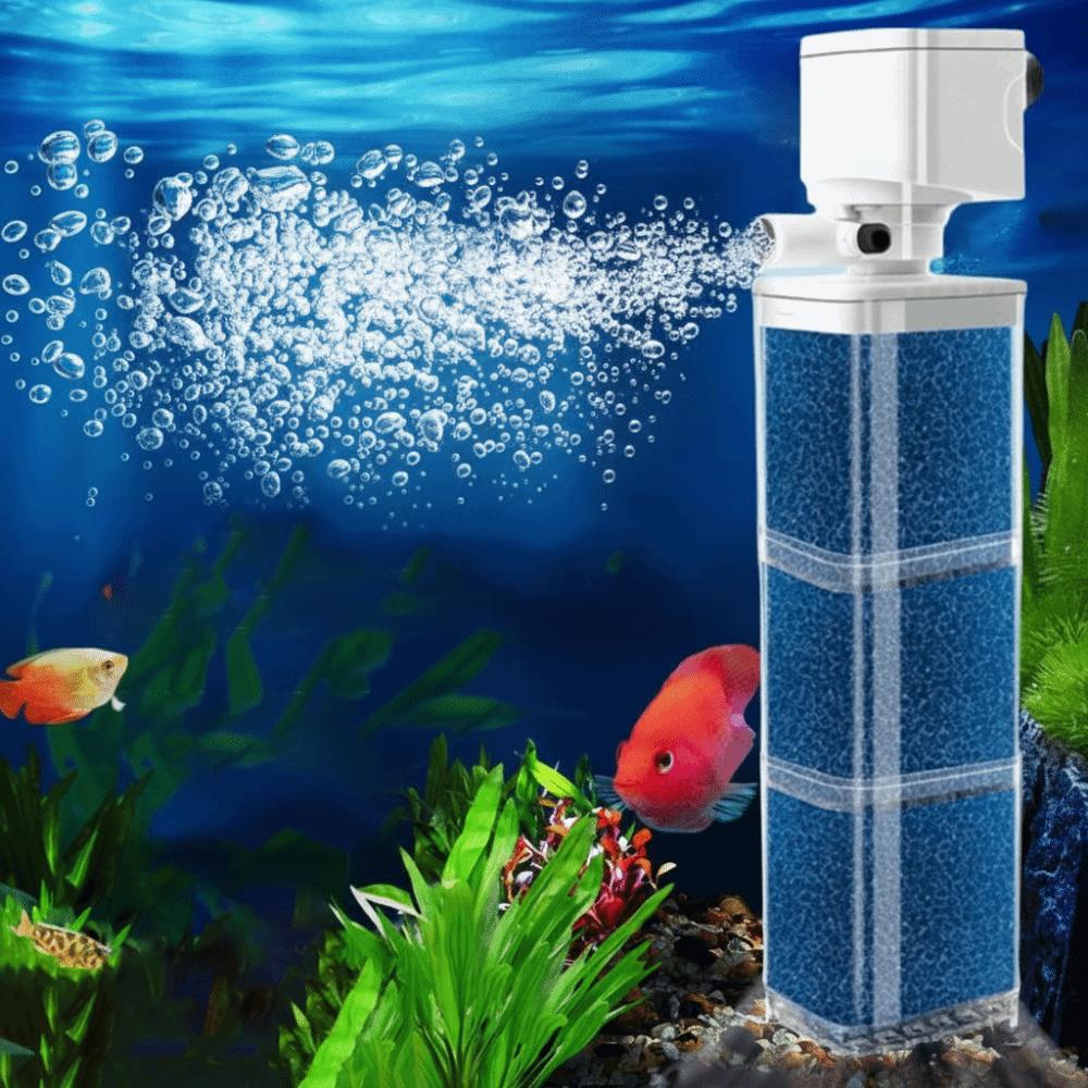 Plastový akvarijní ponorný filtr tichý sběrač filtrů na rybí výkaly pro akvárium