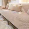 Solid Color Sofa Cushion, Winter Plush, Thickened Warmth and Anti Slip Seat Cushion, Simple and Modern Winter Style