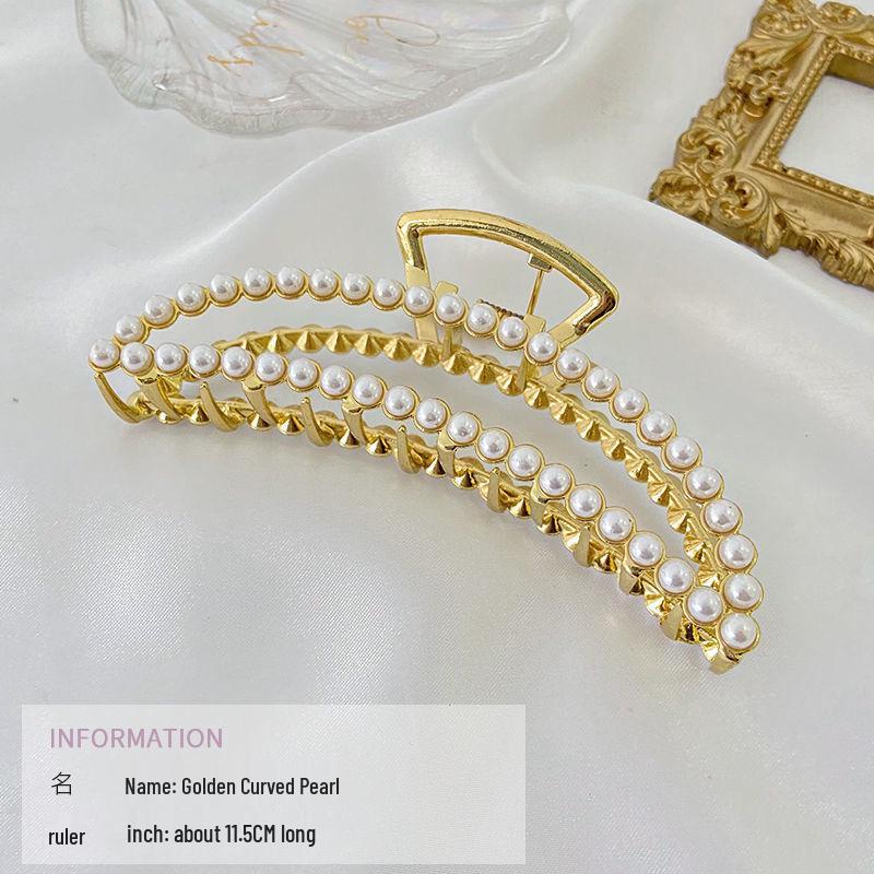 High-End Large Metal Claw Hair Clip for Women - Elegant Updo Accessory