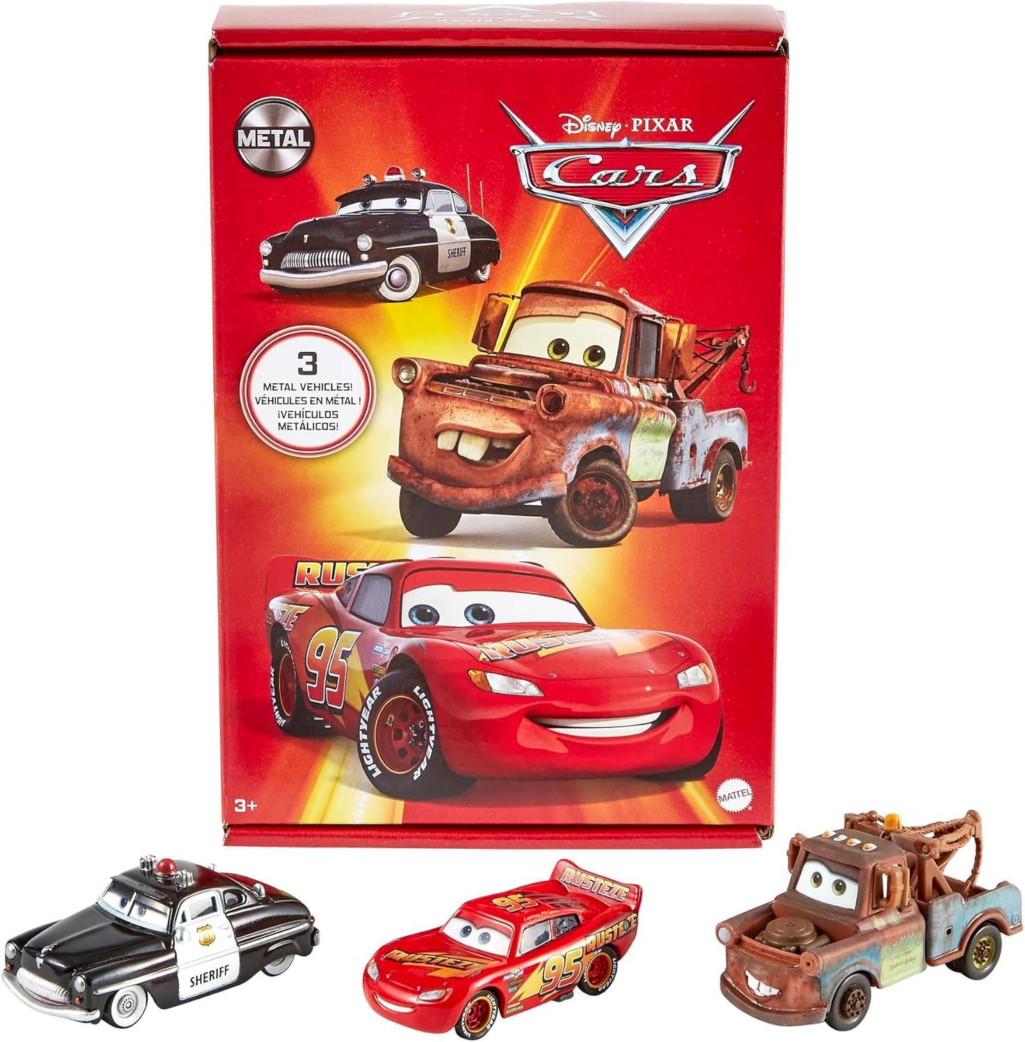 

Машинки Mattel Набор Мини-машинок Игрушка МакКуин Шериф Мэтр Мини Гонщики Машинка из мультфильма Дисней Пиксар Подарок на день рождения Машинки Игрушки Mattel Радиатор Спрингс Набор из 3 штук [Б/У]