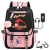 Large Capacity Schoolbag with Shoulder Strap; Student Three-piece Pencil Case Set