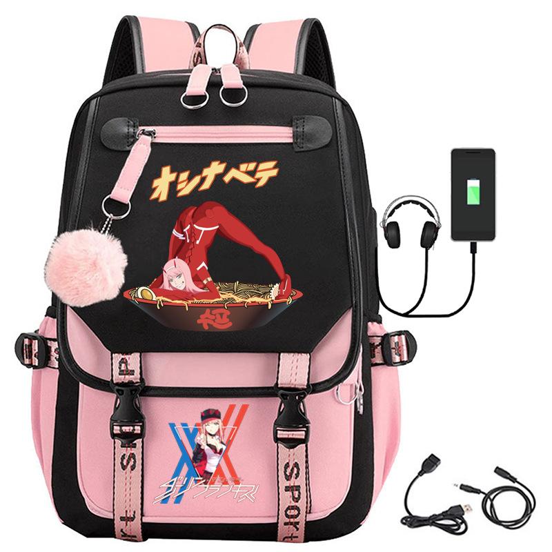 Large Capacity Schoolbag with Shoulder Strap; Student Three-piece Pencil Case Set
