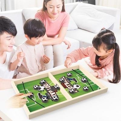 1 conjunto de jogo rápido de estilingue, mini placa de hóquei de madeira, teste de velocidade e precisão