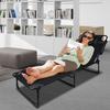 Campingliege Verstellbare 4-Positionen Erwachsene Liege Klappliege mit Kissen Outdoor Liegestuhl Schlafliege Bett