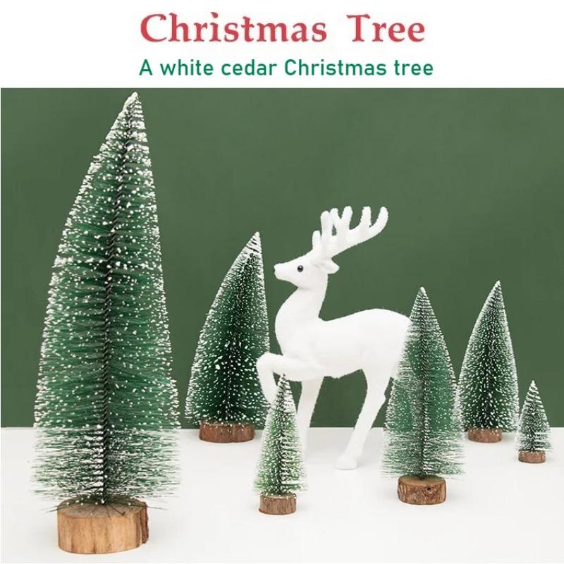 1PCS 6/8/10/15cm Christmas Tree New Year's Decoration Products Mini Christmas Tree Fake Pine Tree Christmas Decoration