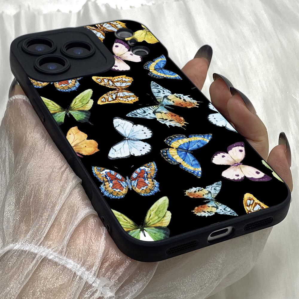 M270 Aquarela Butterfly art Design Angel Eyes Soft Phone Cases for iPhone Samsung Galaxy Xiaomi Rdemi Huawei Honor Infinix Realme OPPO Vivo All Model