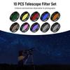 NEEWER Inch Telescope Eyepiece Filter Set 5 Planet Color Filters 2 Variable Polarization Filters UHC Filter Moon Starlight Filter Moon Filter Suitable