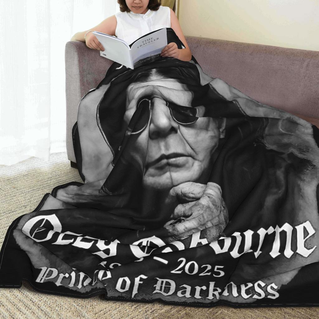 Metall-Legende Ozzy Osbourne Rip Decke Mehrere Größen Weich Flauschig Plüsch Überwurfdecken für Sofa Couch und Bett