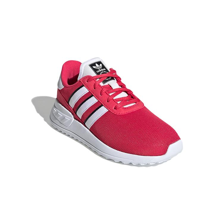 adidas Originals La Trainer Lite Comfortable Round Toe Abrasion Resistant Breathable Low Top Kids Lifestyle Shoes Red FW0584
