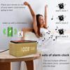 Wooden Digital Alarm Clock with Wireless Charging, 3 Alarms LED Display Sound Control for Bedroom Bedside  