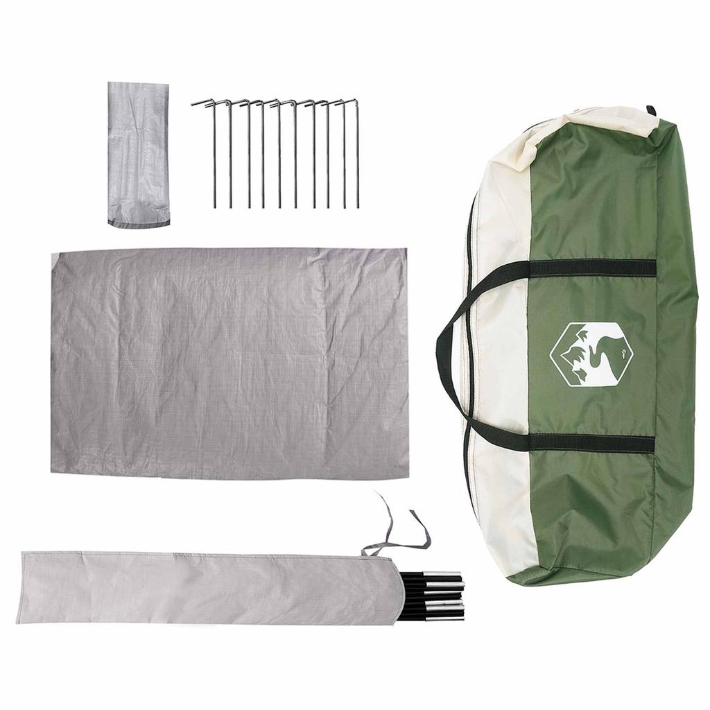 Green Party Tent for 4 People 185T Polyester with PU Coating