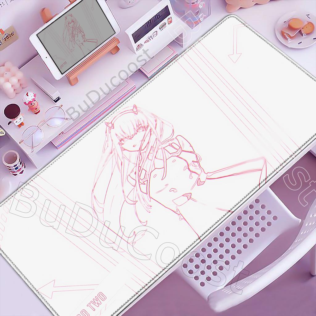 Pretty Pink Anime Girl Mousepad PC Gamer Cute Large Desk Mat Office Laptop Gaming Mouse Pad Kawaii PC Keyboard Rug Birthday Gift