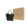 Coach Hanna 18 Magnetic Snap Double-Sided Leather Bucket Bag Women Bags Gold Black CR168-IMBLK